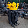 Excavator mounted hydraulic heavy duty trash grabber scrap grab